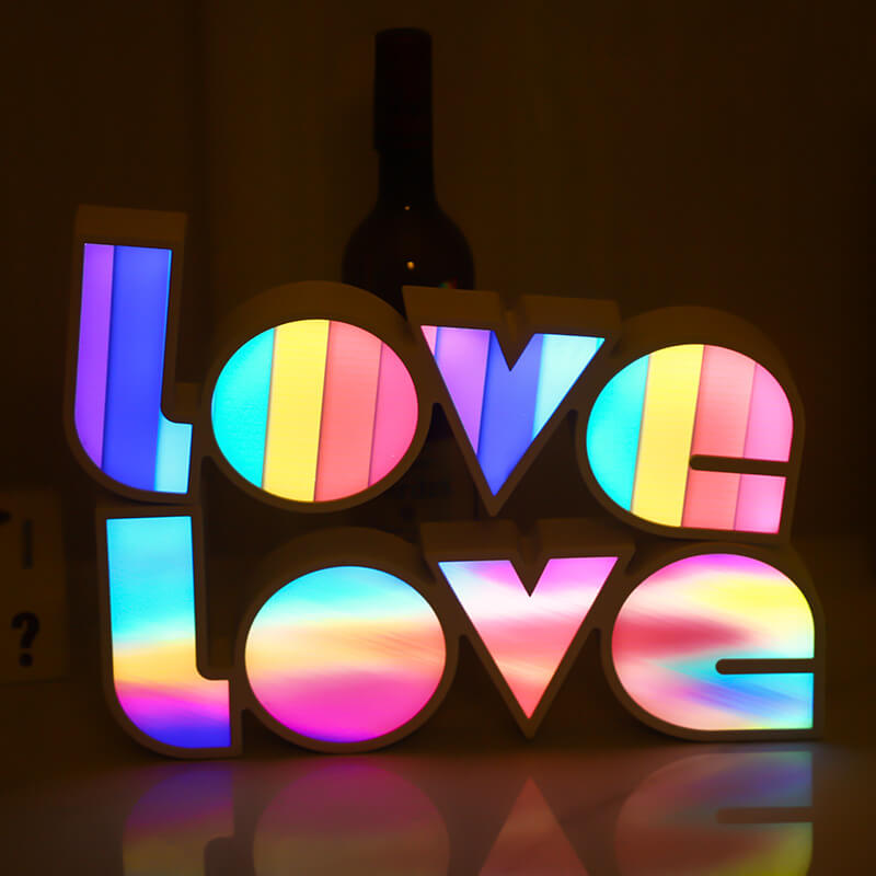 Contemporary Love Letters Table Lamp