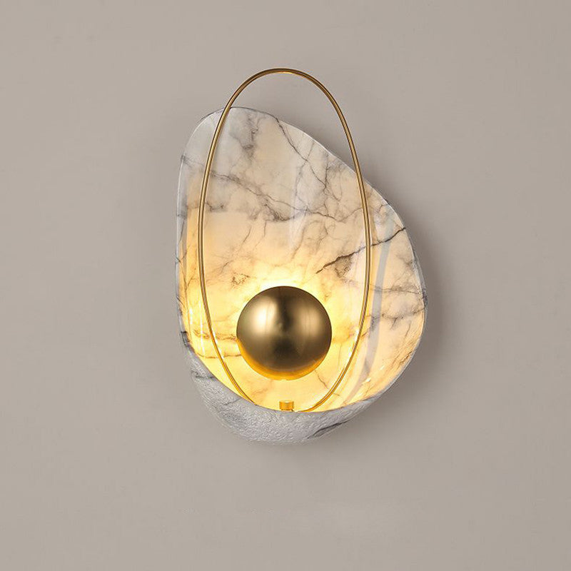 Scandinavian Shell Resin Metal LED Wall Sconce Lamp