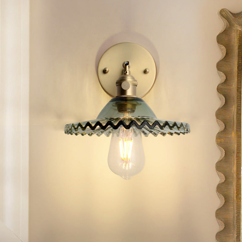 Scandinavian All Copper Glass 1-Light Wall Sconce Lamp