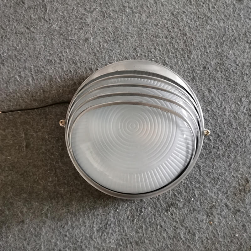 Glass Zinc Alloy Half Round 1-Light Wall Sconce Lamp
