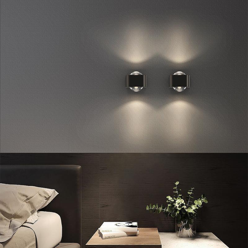 Copper Cuboid Up And Down Luminous LED Wall Sconce Lamp