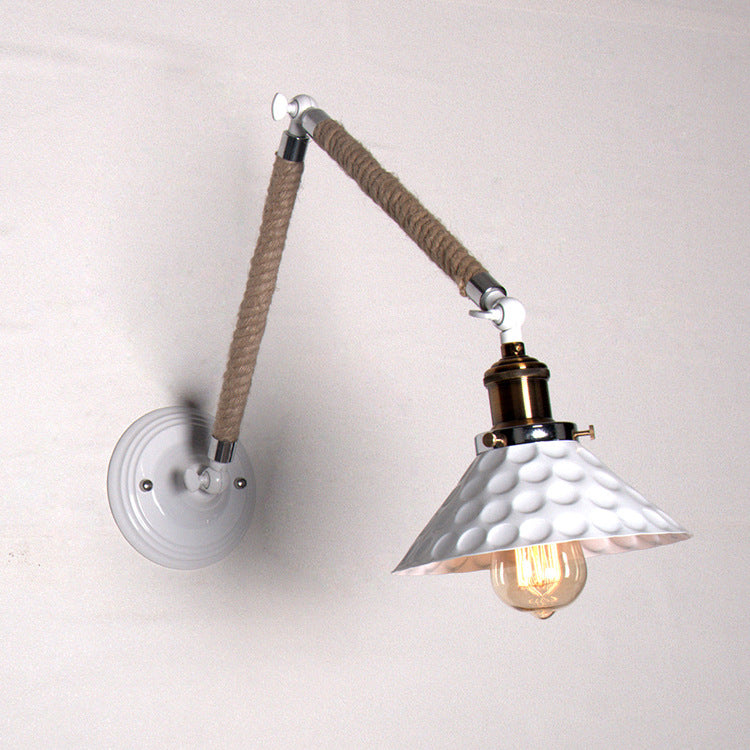 Industrial White Barn Foldable 1-Light Wall Sconce Lamp