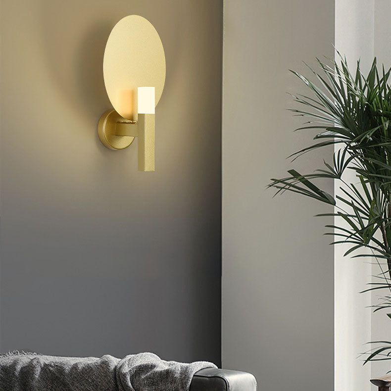 Light Color Oval Hardware Acrylic LED Wall Sconce Lamp
