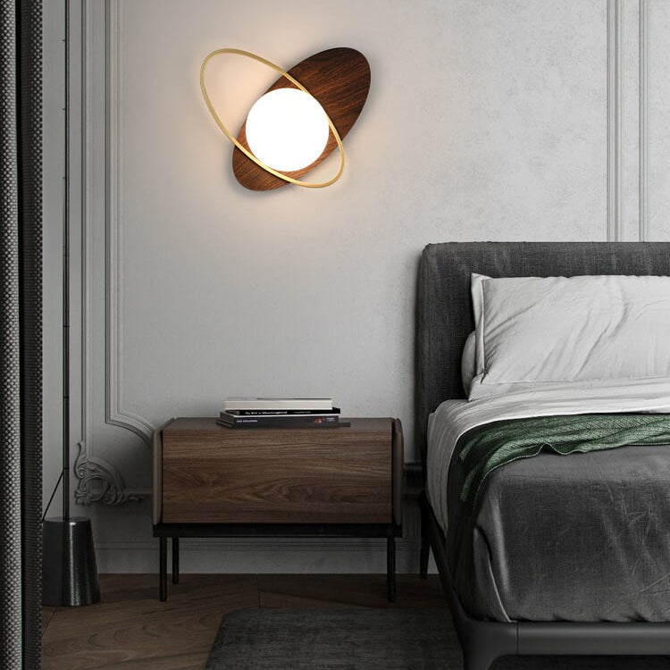 Glass Staggered Overlap Design 1-Light Wall Sconce Lamp