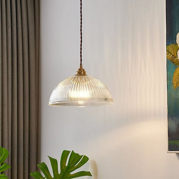 Modern Glass Dome Pendant Light