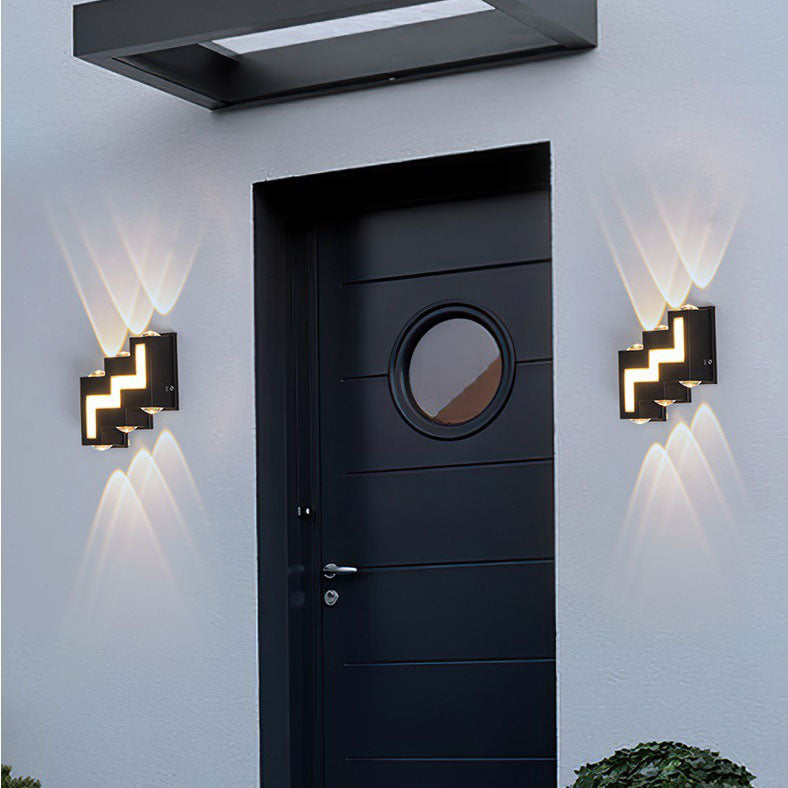 Square Luminous Outdoor Waterproof LED Wall Sconce Lamp