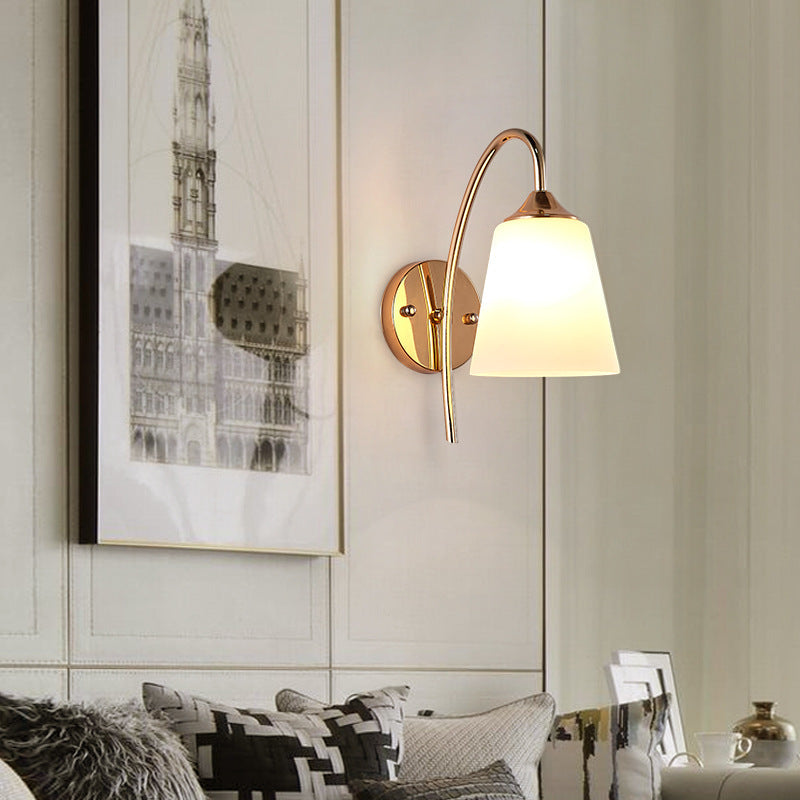 Contemporary Nordic Pod Iron Glass 1-Light Wall Sconce Lamp