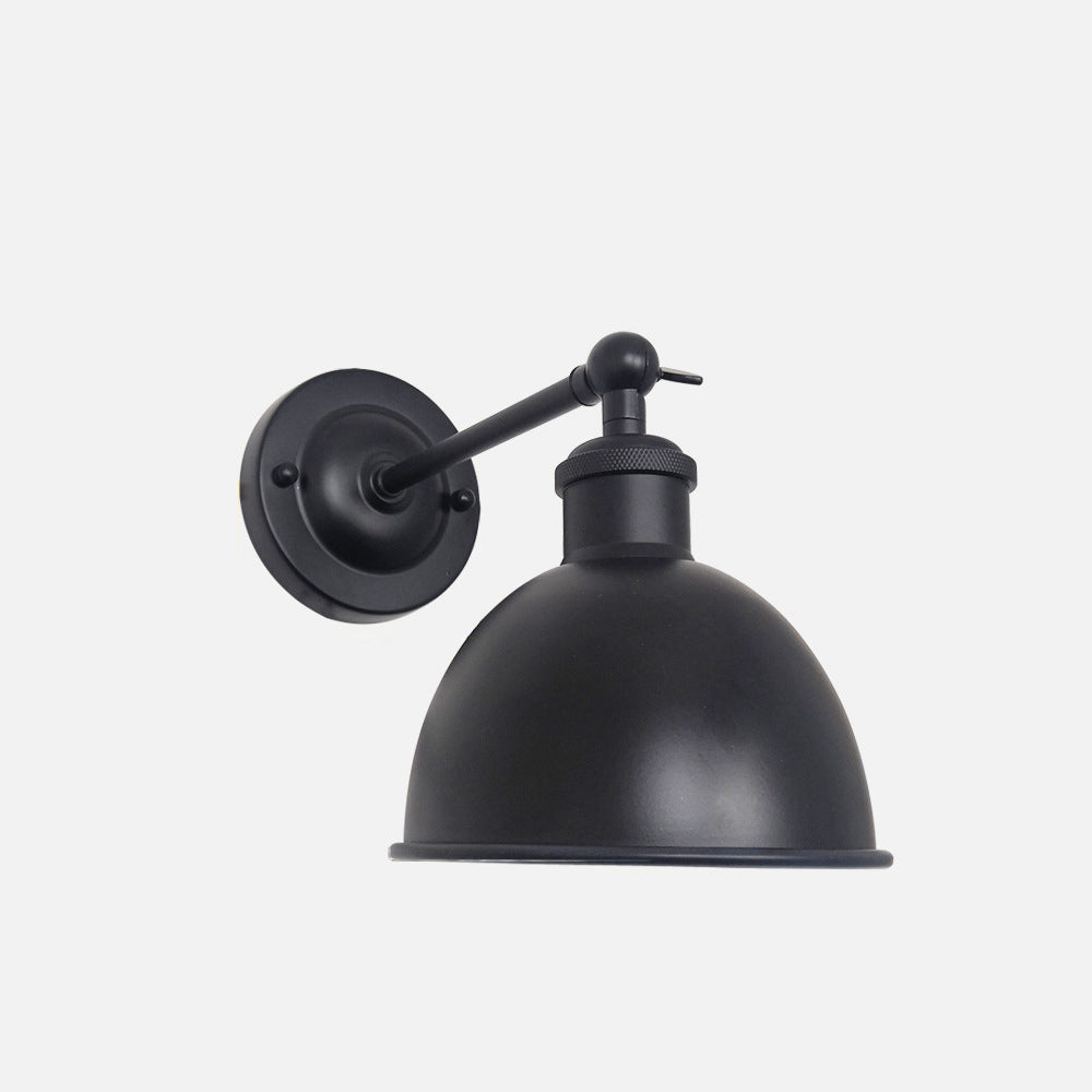 Iron Shade Rocker Arm 1-Light Wall Sconce Lamp