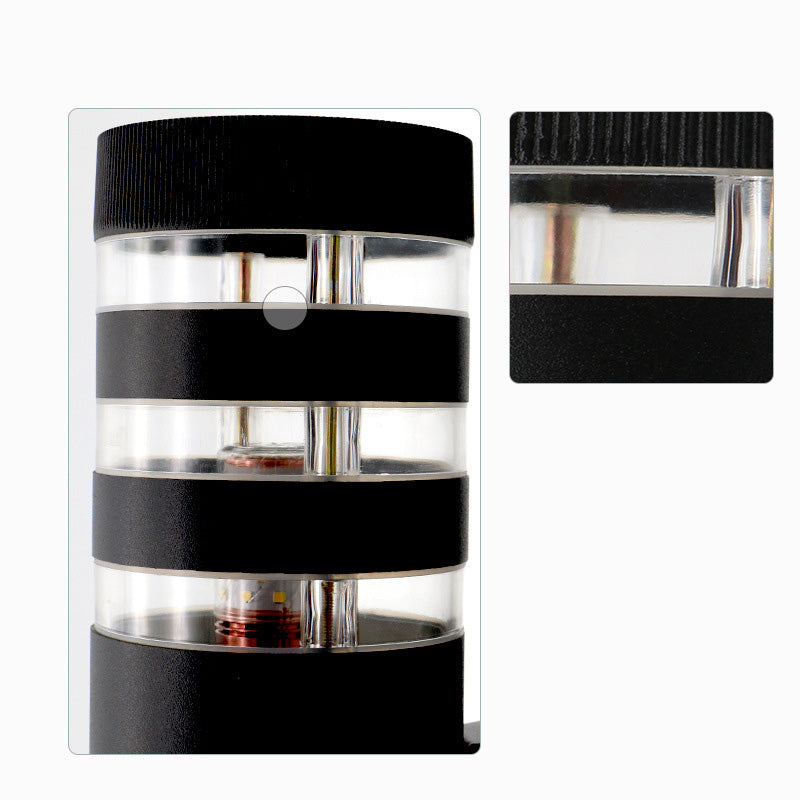 Simplicity Acrylic Glass Cylinder 2-Light Wall Sconce Lamp