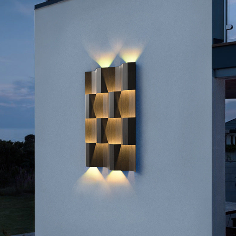 Waterproof Stainless Steel Rectangular LED Wall Sconce Lamp