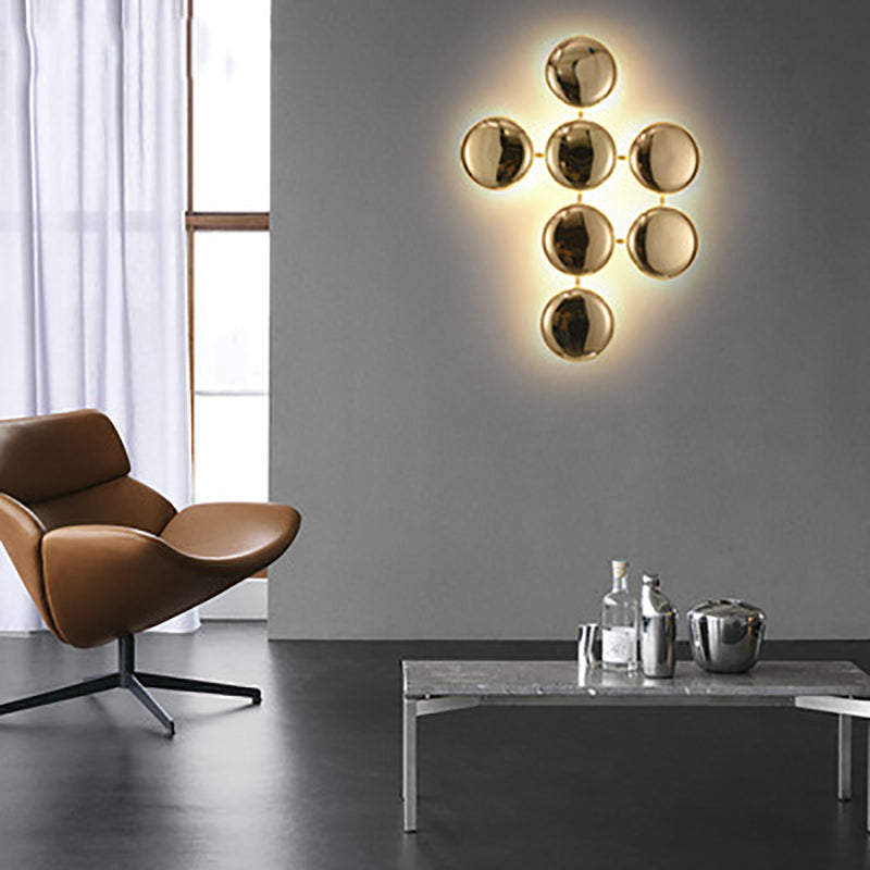 Titanium Round Circle 10/14/24 Light Wall Sconce Lamp