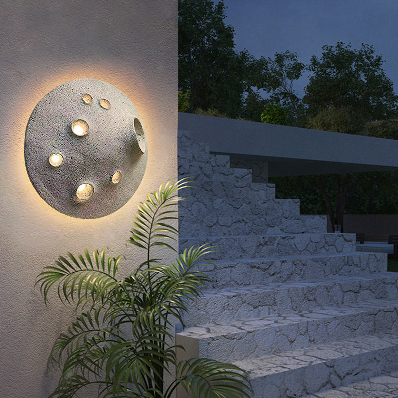 Creative Waterproof Lunar Concrete LED Wall Sconce Lamp