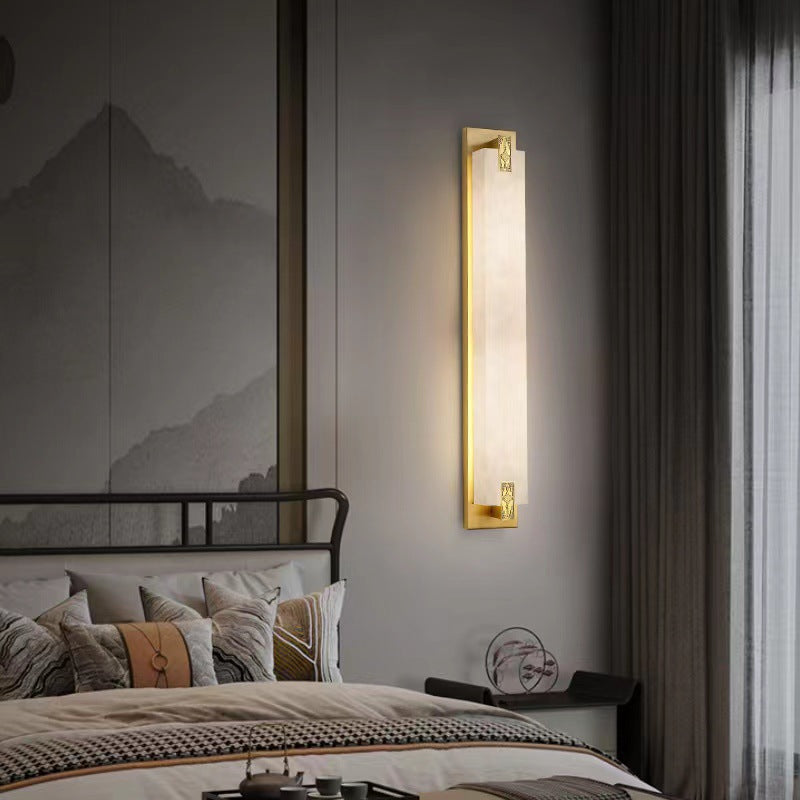 Chinese Strip Chinese Knot Cymbidium LED Wall Sconce Lamp