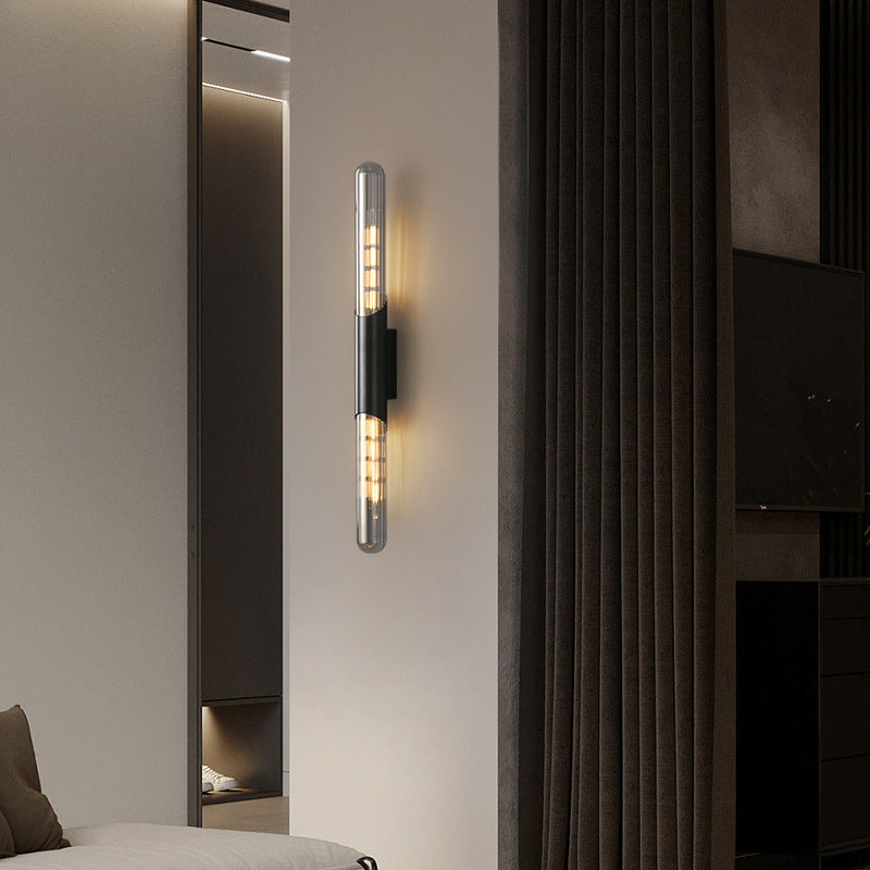 Modern Minimalist Cooper Glass 1-Light Wall Sconce Lamp
