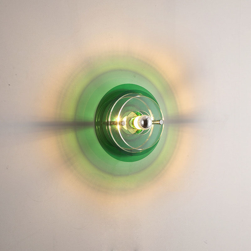 Colorful Flying Saucer Shade 1-Light Wall Sconce Lamp