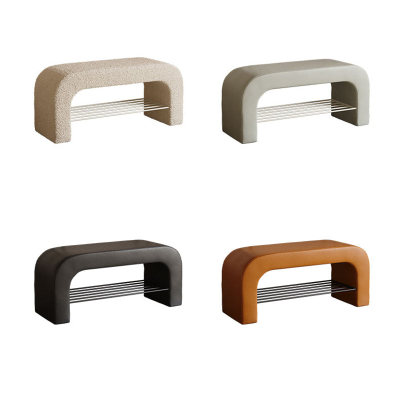 Modern Fabric Iron Bench