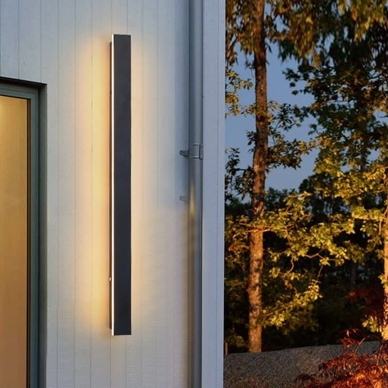Outdoor Rectangular Strip Waterproof LED Wall Sconce Lamp