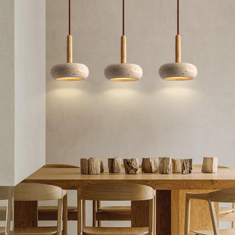 Contemporary Solid Wood Pendant Light