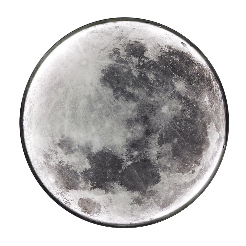 Creative Round Moon Aluminum Acrylic LED Wall Sconce Lamp