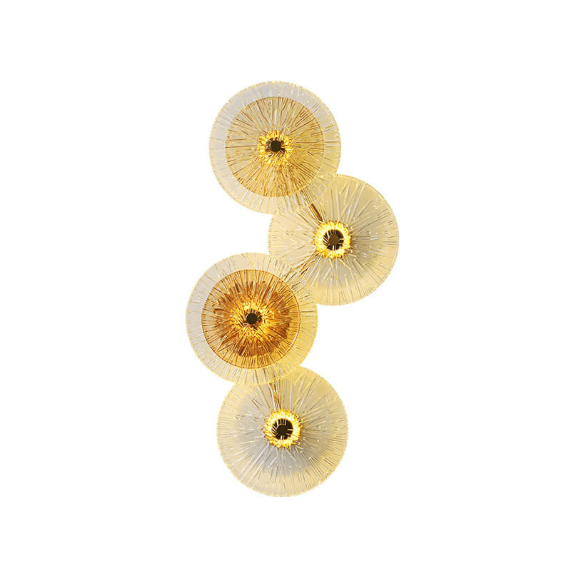 Light Glass Lotus Leaf Shape Iron LED Wall Sconce Lamp