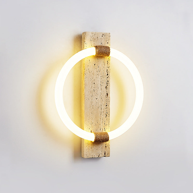 Scandinavian Acrylic Twine Circle LED Wall Sconce Lamp