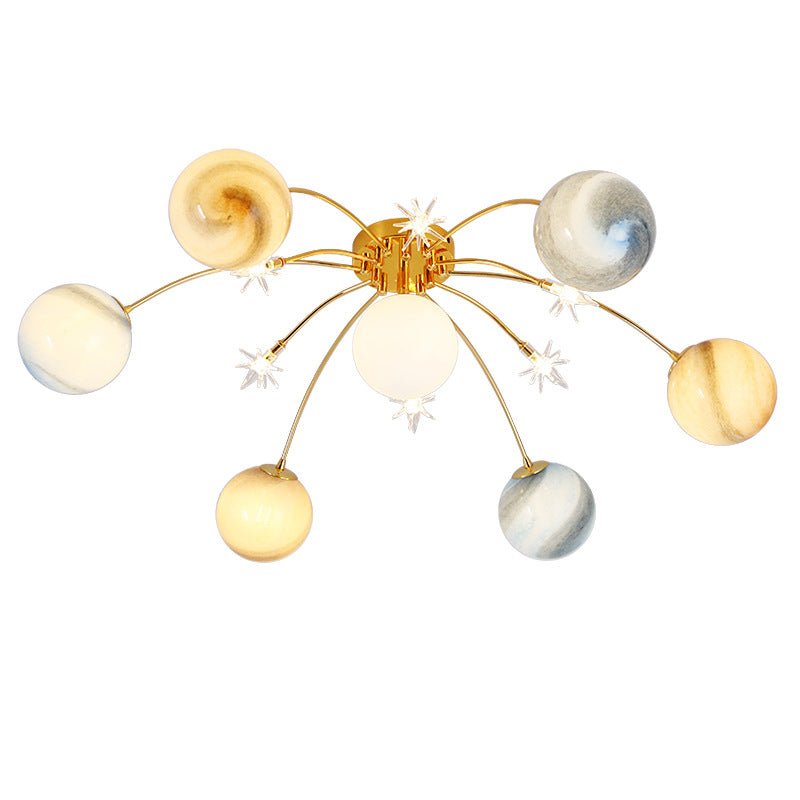 Contemporary Moon Ceiling Light