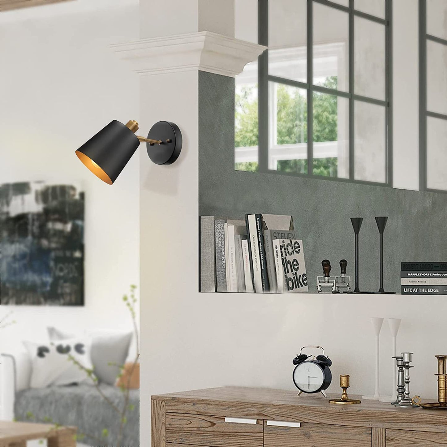 Industrial Cylinder Iron 1-Light Wall Sconce Lamp