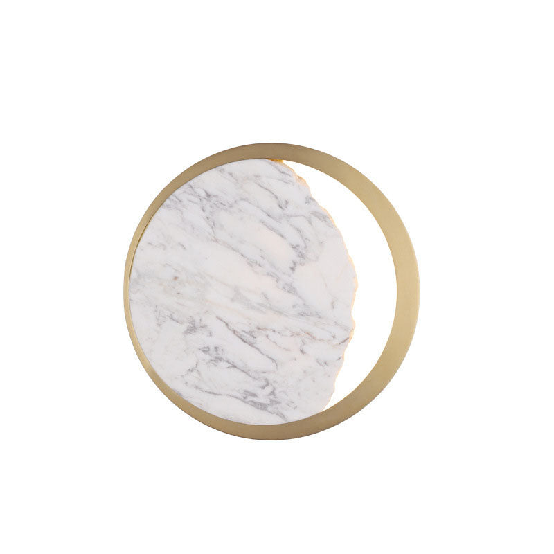 Nordic Marble Metal Circle Ring LED Wall Sconce Lamp