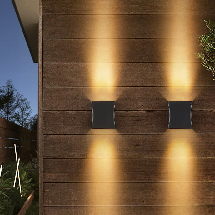 Outdoor Square Column Waterproof LED Wall Sconce Lamp