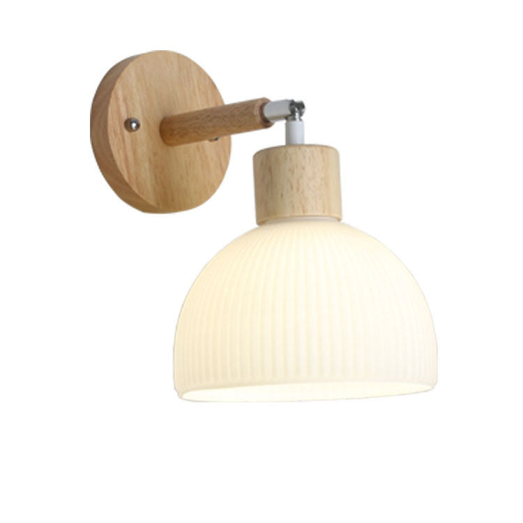 Japanese Flower Pleated 1-Light Wall Sconce Lamp