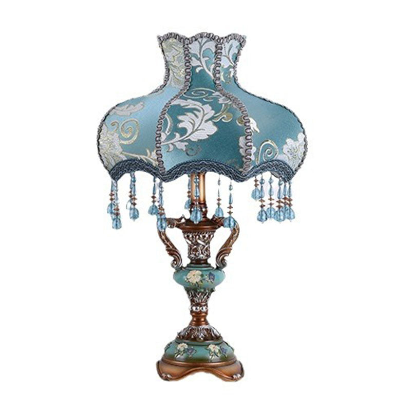 Traditional Fabric Resin Table Lamp