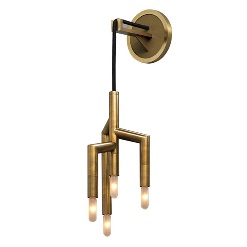 Industrial Copper Strip Pendant 4-Light Wall Sconce Lamp