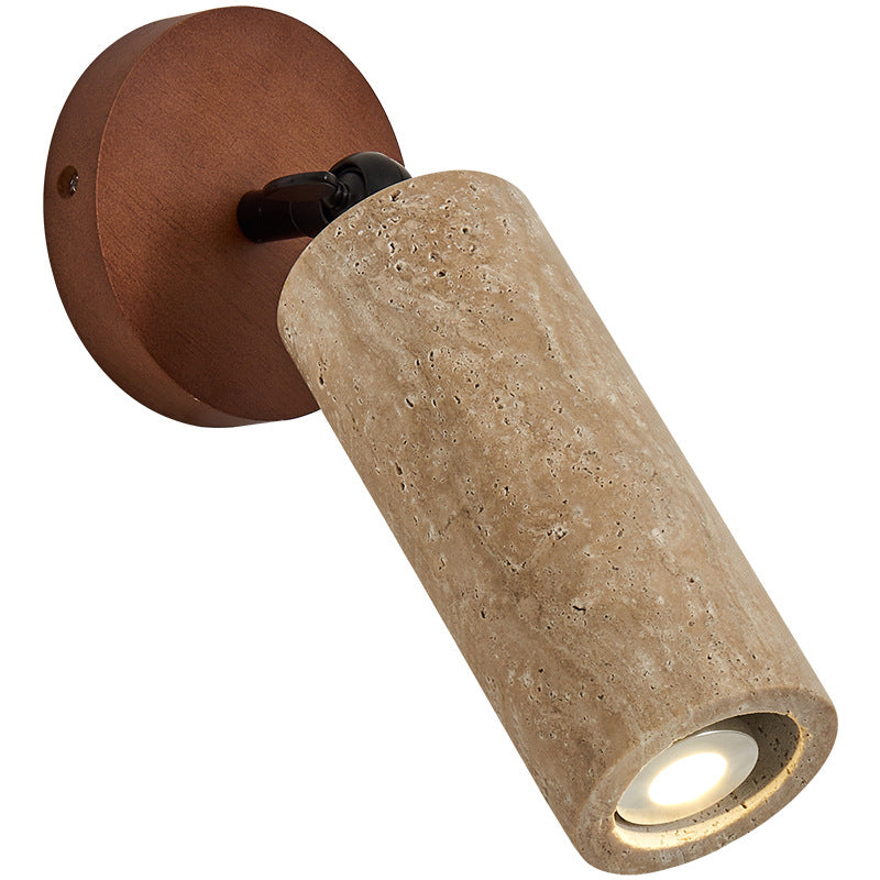 Japanese Cylindrical Spotlight 1-Light Wall Sconce Lamp