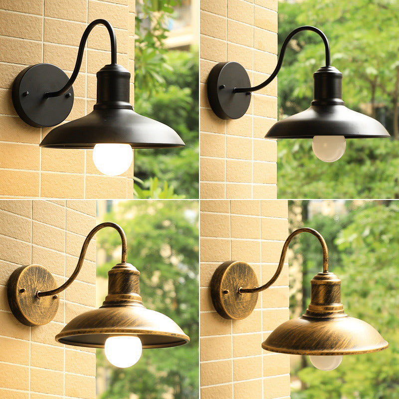 Loft Outdoor Waterproof 1-Light Bent Arm Wall Sconce Lamp