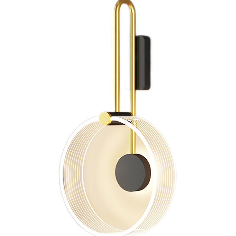 Minimalist Iron Acrylic Round Ring LED Wall Sconce Lamp