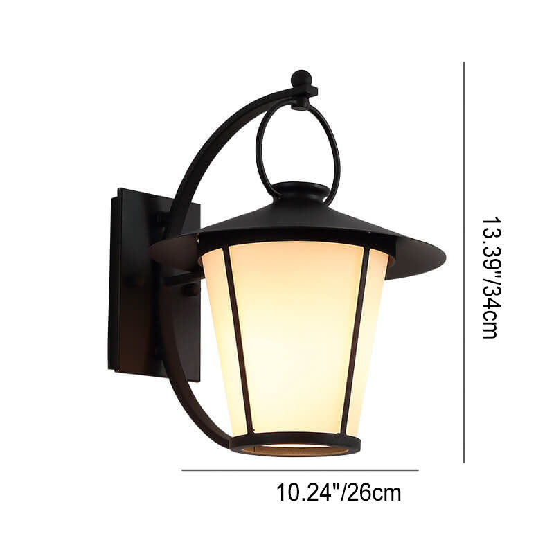 Glass Outdoor Patio Aisle 1-Light Wall Sconce Lamp