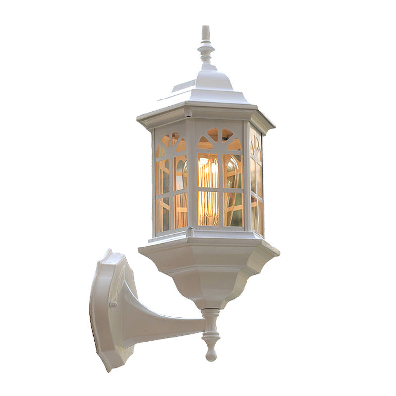 Aluminum Design Glass 1-Light Waterproof Wall Sconce Lamp