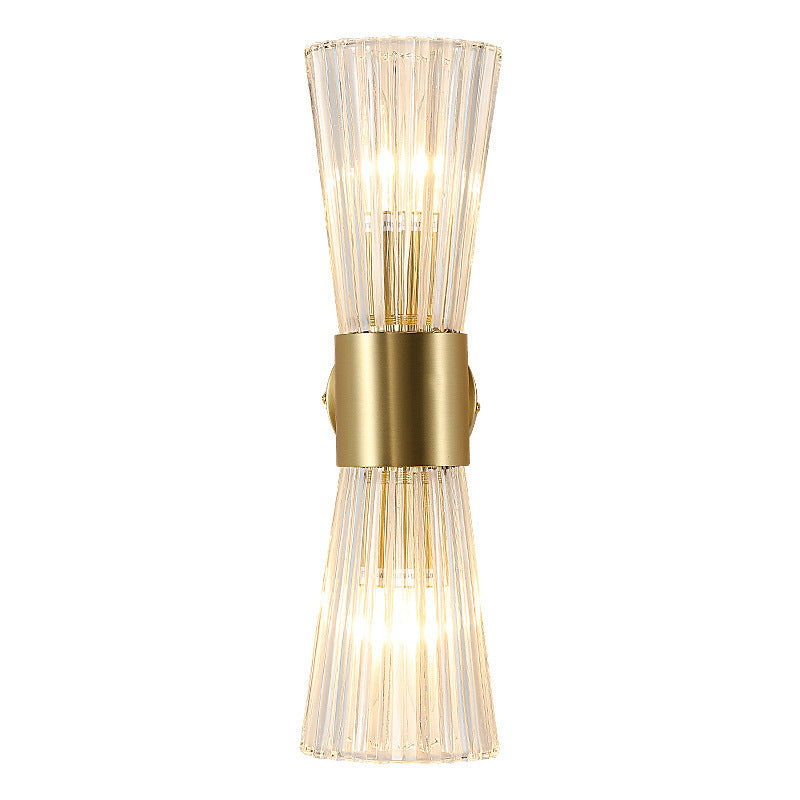 Ribbed Up And Down Luminous 2-Light Wall Sconce Lamp