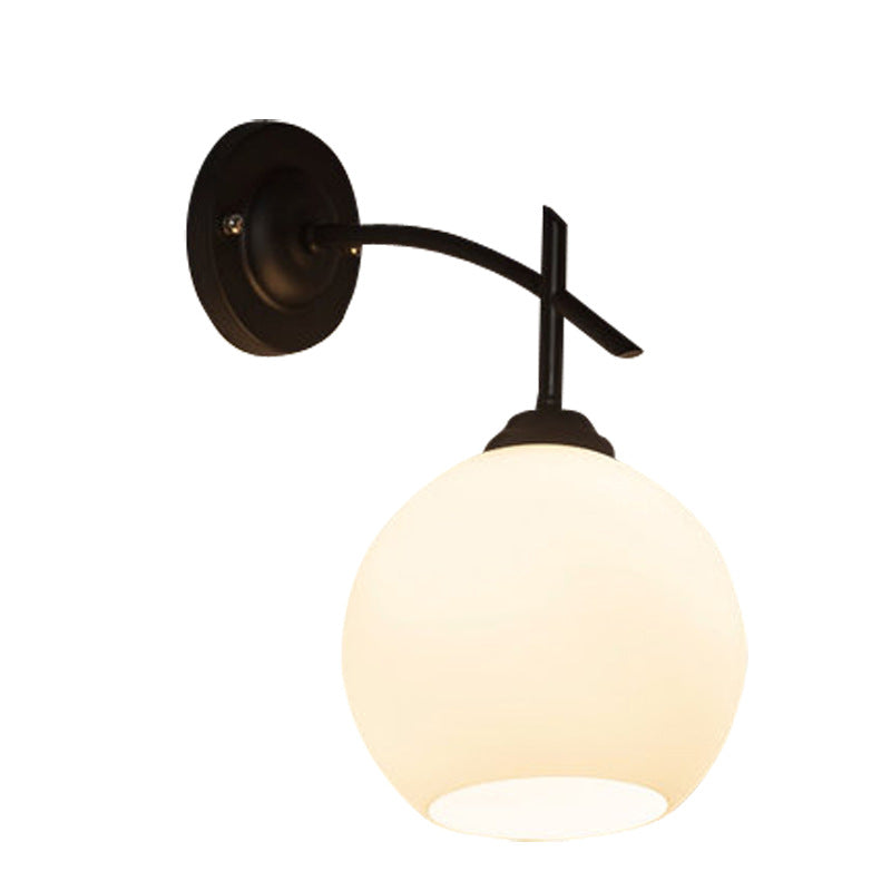 Simplicity Spherical Glass Shade 1-Light Wall Sconce Lamp