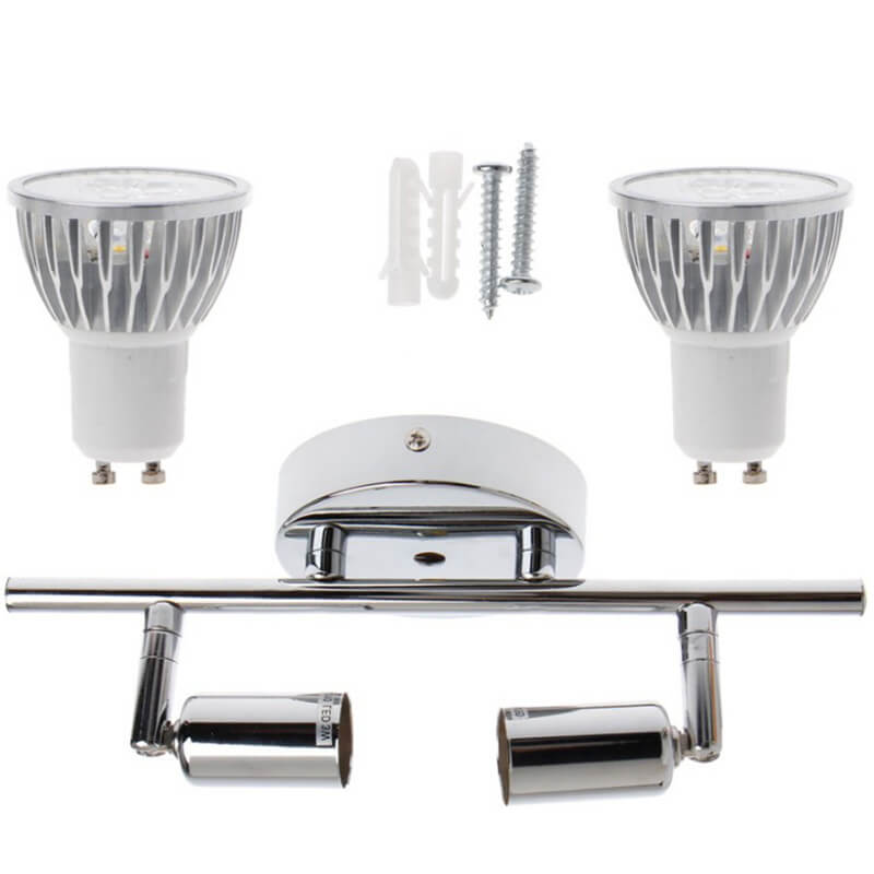 Pure 2-Light Vanity Light Mirror Front Wall Sconce Lamp