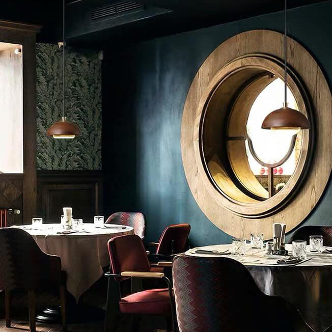 Nordic Wood Dome Pendant Light