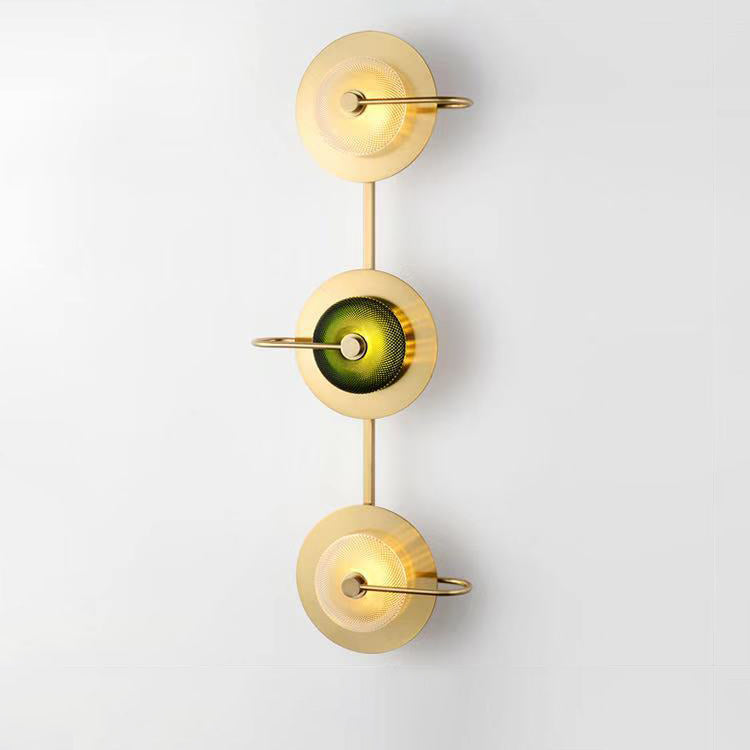 Contemporary Nordic Round Iron Glass LED Wall Sconce Lamp