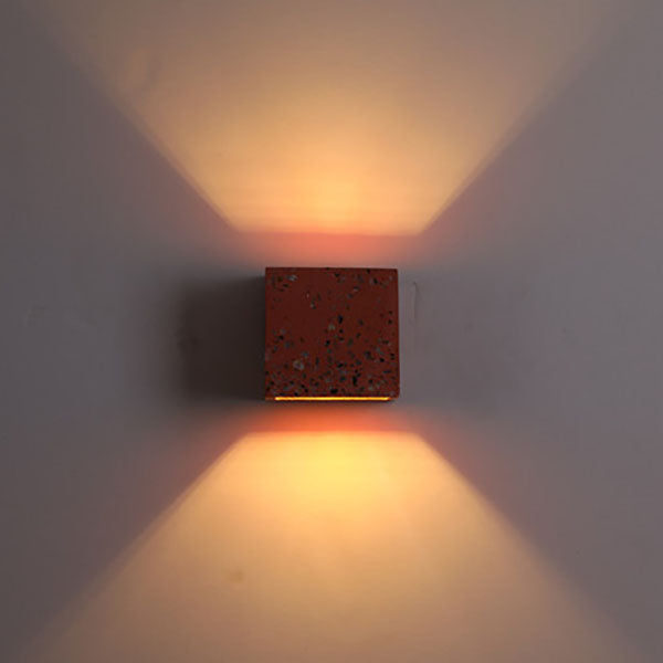 Scandinavian Square Terrazzo 1-Light Wall Sconce Lamp