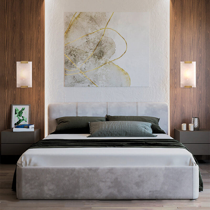 Light Copper Marble Strip Design 3-Light Wall Sconce Lamp