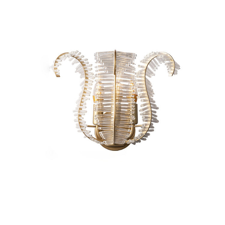 Iron Leaf Shape Candlestick 1/3-Light Wall Sconce Lamp