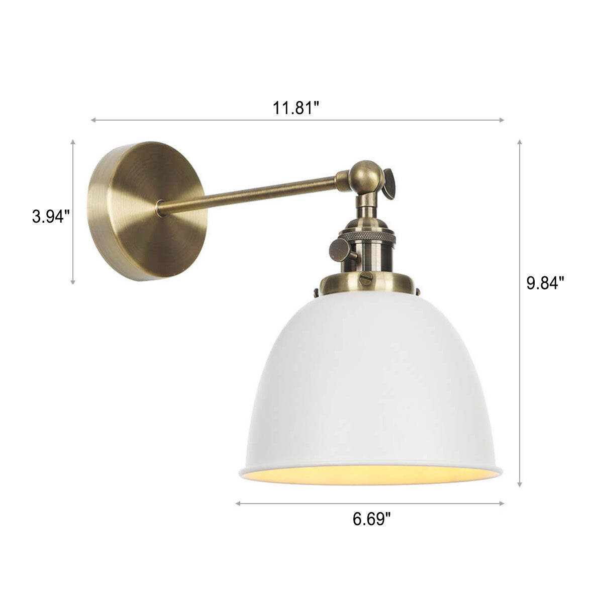 Minimalist Retro Wrought Iron 1-Light Wall Sconce Lamp