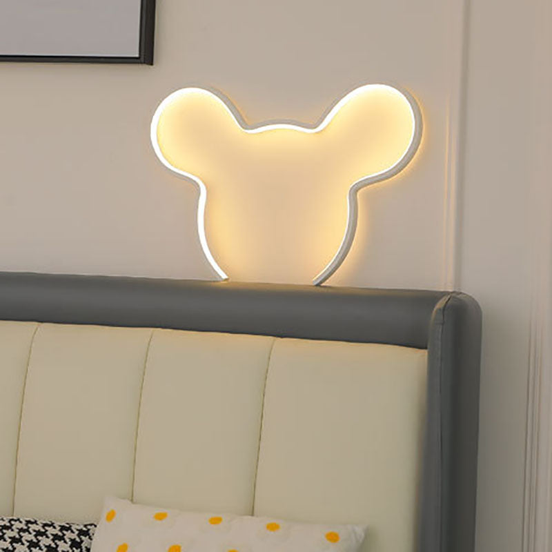 Cartoon Mouse Strip Aluminum Silicone LED Wall Sconce Lamp