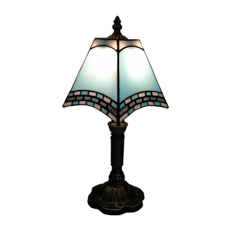 Traditional Glass Iron Table Lamp