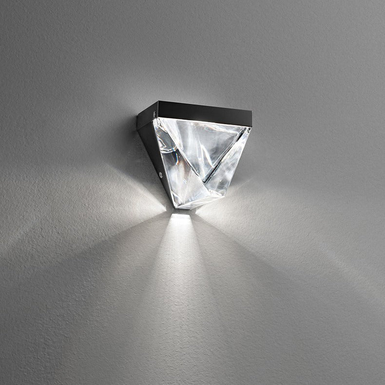 Creative Triangle Iron Crystal LED Wall Sconce Lamp