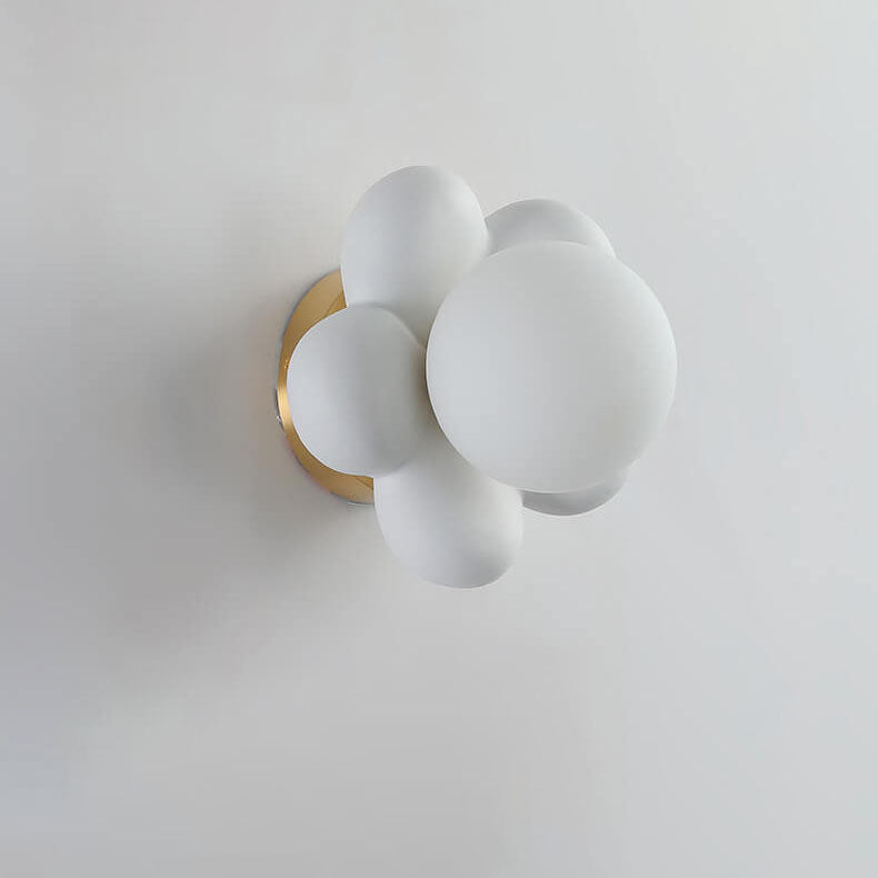 Macaron Ceramic Sunflower Glass 1-Light Wall Sconce Lamp
